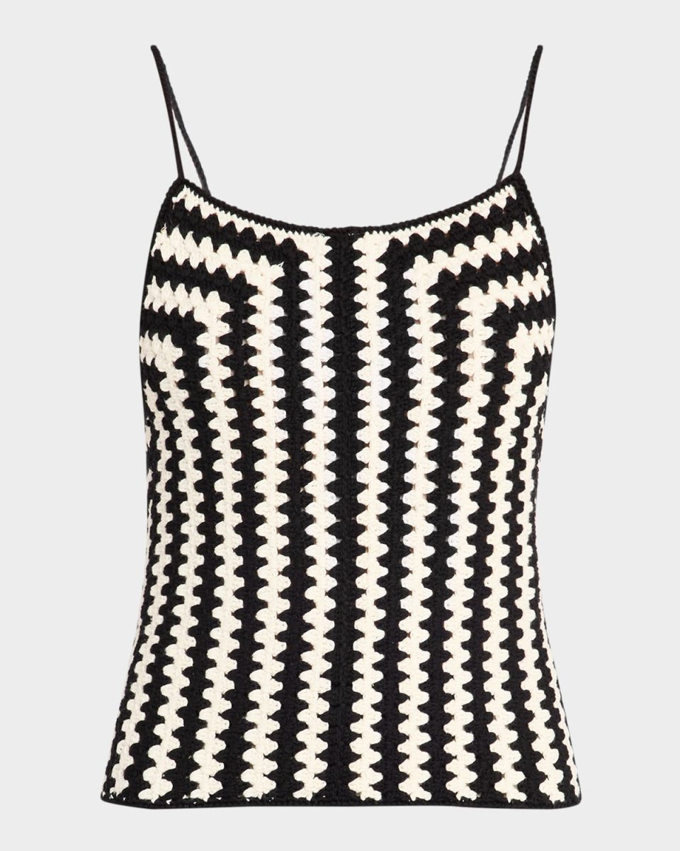 Doria Crochet Low-Back Organic Cotton Tank
